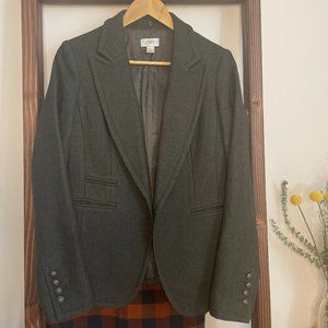 Ann Taylor LOFT Fitted Green Wool Blazer